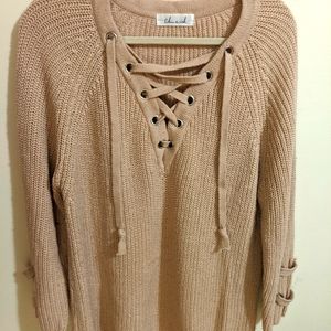Chicwish Lace-up Mood Sweater